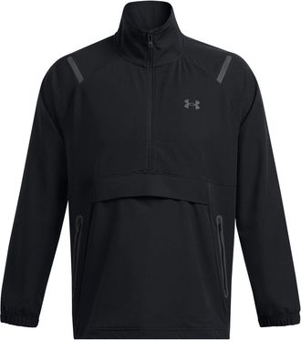 Under Armour Mens Unstoppable Solid Patterned Anorak Jacket with Drawstring in Black - Size X-Large