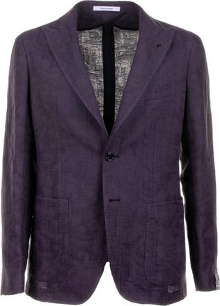Tagliatore Mens Brown Clothing Jackets - Purple Cotton - Size EU 48 (Mens)