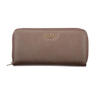 Guess Melody SLG Large Zip Around - Dames - Portefeuilles - Bruin - ONE Size - Accessoires