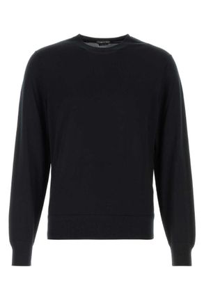 Tom Ford Black Crew Neck Sweaters