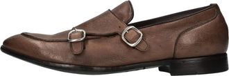 Green George 7040 Dubbele Gesp Loafers - Heren - Loafers - Bruin - 42 EU - Leer - Schoenen