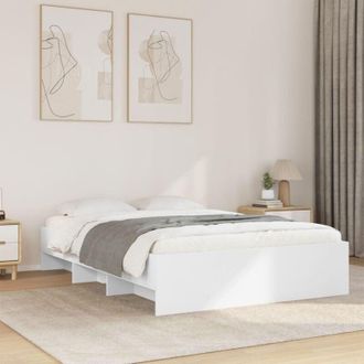 vidaXL Estructura De Cama Madera De Ingenier&iacute;a Blanca 140x200 Cm Vidaxl