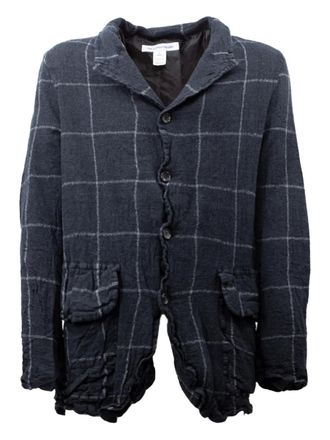Comme Des Gar&ccedil;ons checked shirt jacket - men - Fabric - L - Grey