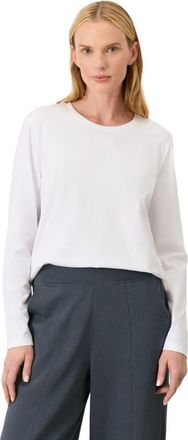 Pact Luxe Essential Crewneck Long Sleeve Tee Made With Organic Cotton in White at Nordstrom, Size Xx-Large
