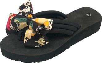 Generic Clip Toe Flat Beach Sandals Slip On Sandals Bow On-Slingback Shoes Lightweight Open Toe Sandals For Women Wide Fit Comfortable Walking Sandals Womens 