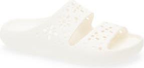 Crocs Classic Floral Cutout Slide Sandal in Chalk at Nordstrom Rack, Size 7 Womens / 5 Mens