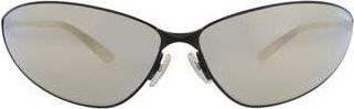 Balenciaga 93mm Shield Mirrored Sunglasses in Black Black Bronze at Nordstrom Rack