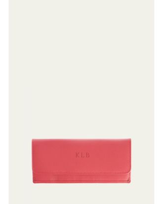 Royce Leather Monogrammed RFID Blocking Leather Clutch Wallet, Personalized