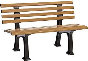 Blome Banco Para Parques De Pl&aacute;stico Con 9 Listones Anchura 1200 Mm