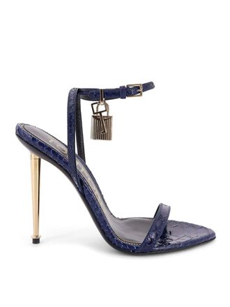 Tom Ford Laminated leather sandals with iconic padlock