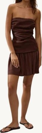 Faithfull The Brand Hedy Mini Dress In Carob