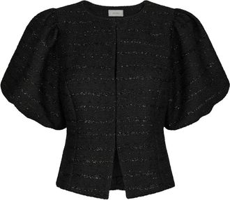 Neo Noir Anela Boucle Blouse - Dames - Blouses - Zwart - L - Leer - Overhemden