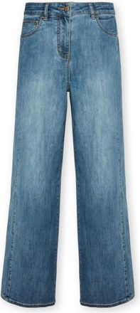 Elena Miro Wanda Wide Leg Jeans - Dames - Loose Fit Jeans - Blauw - XL - Katoen - Jeans