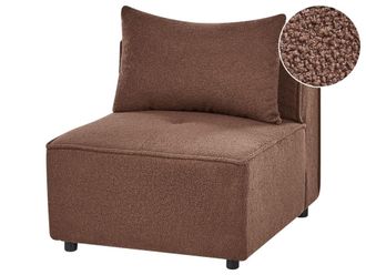 Beliani Sill&oacute;n modular boucl&eacute; marr&oacute;n