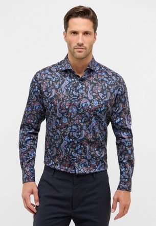 Eterna Langarmhemd ETERNA MODERN FIT, Herren, Gr. 42, Normalgr&ouml;ssen, denim, Twill, 100% Baumwolle, tailliert, Manschette, Hemden Langarmhemd, NON IRON (b&uuml;gel