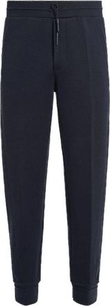 Ermenegildo Zegna Pantalone in misto lana High Performance - Heren - Sweatpants - Blauw - XS - Katoen - Broeken