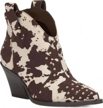 Jessica Simpson Womens Zadie Western Booties In Cow Print