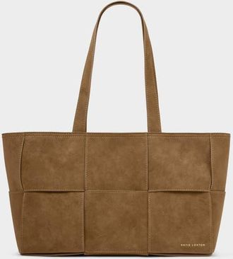 Katie Loxton Taya Hand Woven Suedette Tote Bag in Caramel at Nordstrom