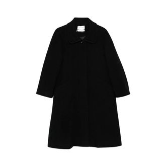 Low Classic LOW Classic - Cashmere Blend Raglan-Sleeve Mac Coat - Dames - Mantels - Zwart - Maat: S Kasjmier