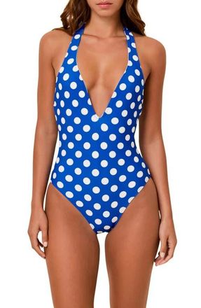 Solid & Striped The Willow Reversible One-Piece Swimsuit in Olympian Blue at Nordstrom, Size X-Large
