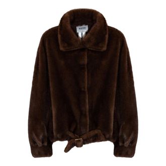 S.W.O.R.D 6.6.44 6644 Giacca in Finta Pelliccia - - Jackets - Donna - Marrone - S