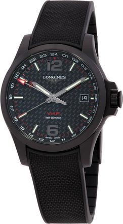 Longines Conquest V.H.P. Quartz Black Dial Mens Watch L37182669