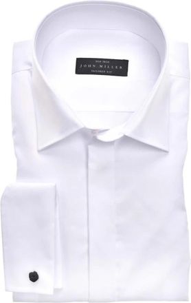 John Miller Wit Overhemd met Lange Mouwen en Tailored Fit - Heren - Zakelijke Overhemden - Wit - XL - Overhemden