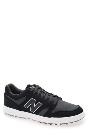 New Balance 480 Golf SL Waterproof Spikeless Golf Shoe in Black /Grey at Nordstrom, Size 11.5