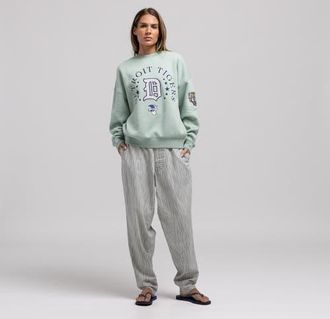 Mitchell & Ness Womens Mitchell & Ness Green Detroit Tigers Yacht Rock Sweatshirt at Nordstrom, Size Xx-Large