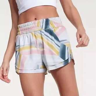 Calia Italia Calia Step Up Shorts Womens Multi Marble Print 3 Inseam Performance UPS1116