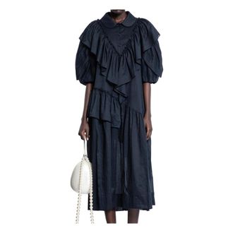 Simone Rocha Petal Sleeve Ruffle Dress