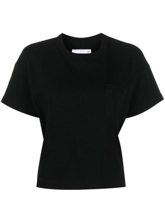 sacai T-shirt met ronde hals - Zwart
