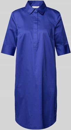 Christian Berg Knielanges Hemdblusenkleid mit verdeckter Knopfleiste in Royal, Gr&ouml;&szlig;e 48