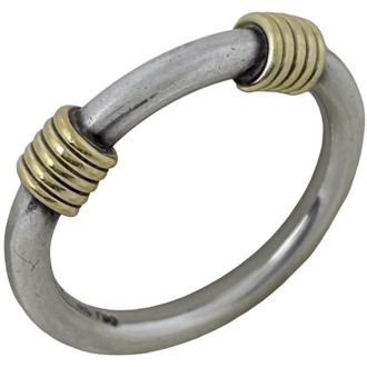 Tiffany & Co. Gold Silver Gold (18K) Silver 925 Band Ring (Pre-Owned)