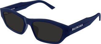 Balenciaga BB0448SK Asian Fit 004 Mens Sunglasses Blue Size 57