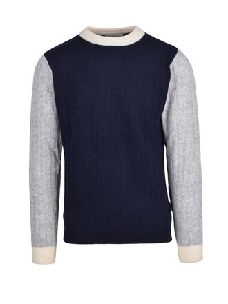 Wool & Co Crew Neck Sweater In Extrafine Merino Wool And Cashmere Blend
