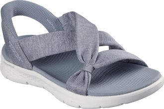 Skechers Womens Go Walk Flex Sandal-Peyton Hands Free Slip-ins Flat, Gray, 6.5 UK