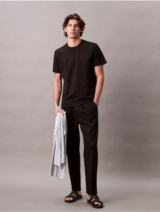 Calvin Klein Mens Tech Pique T-Shirt - Black - XS