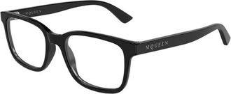 Alexander McQueen Am 0541O Vierkant Optisch Montuur - Heren - Brillen - Zwart - 54 MM - Accessoires