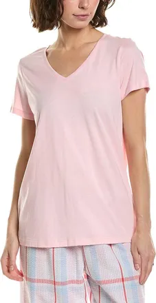 Hue Hue Solid V-Neck Pajama T-Shirt