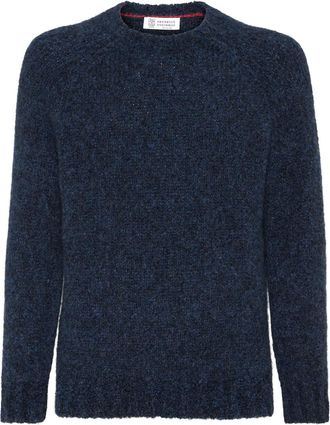 Brunello Cucinelli Flecked sweater in Navy Blue at Nordstrom, Size 50 It