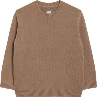 Toteme Camel Hair Knit - Dames - Ronde hals truien - Bruin - XS - Truien & Vesten