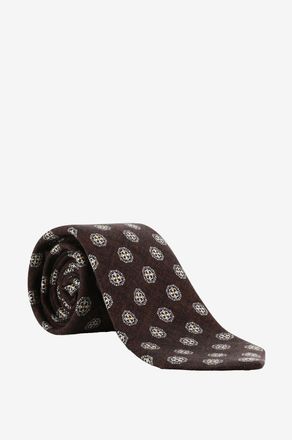 Kiton Seidenkrawatte mit Medaillonmotiven