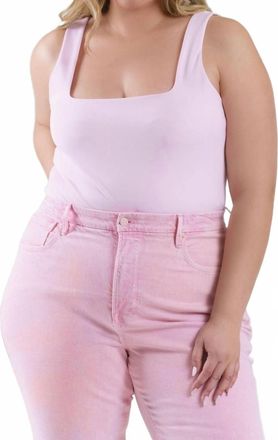 Good American Scuba Modern Tank Bodysuit In Rose Quartz