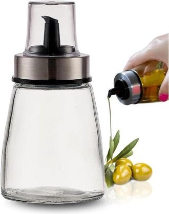 OEM Botella De Aceite De 160 Ml Con Boquilla Dosificadora - Dispensador De Vidrio Y Acero Inoxidable - Soporte Para Aceite
