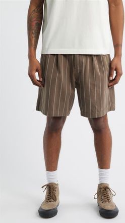 Obey Foster Pleated Stripe Shorts in Canteen Multi at Nordstrom, Size 28