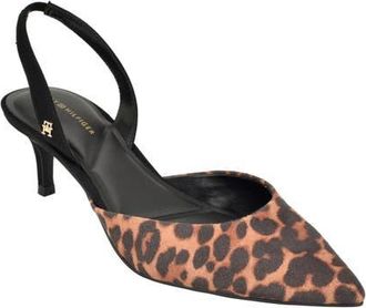 Tommy Hilfiger Tanna Slingback Pointed Toe Kitten Heel Pump at Nordstrom, Size 6.5