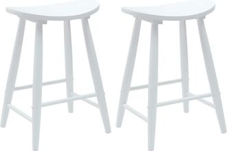 vidaXL Sillas De Comedor 2 Pcs 46 X 37 X 63 Cm Madera De Caucho S&oacute;lido Vidaxl