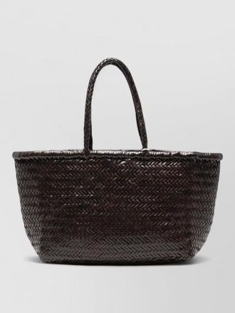 Dragon Diffusion woven beach bag tote two top handles