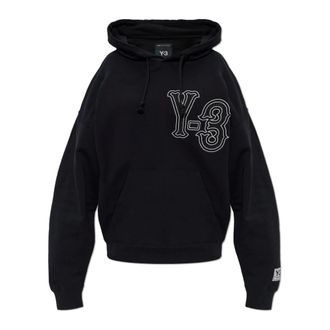 Yohji Yamamoto Hoodies, unisex, Black, Size: 2XS Elite 5 Graphics Hoodie